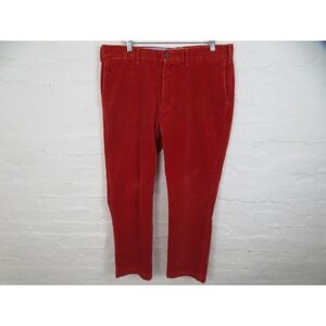 Polo Ralph Lauren Corduroy Pants Mens 34x28 Red Classic Fit Stretch Chino